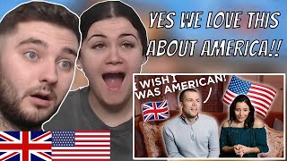 British Couple Reacts to 5 AMERICAN THINGS BRITISH PEOPLE SECRETLY ENVY!