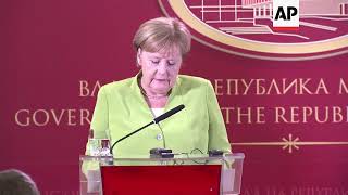 Germany's Merkel in Macedonia before referendum on name deal