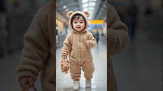 사랑스런 아기의 스타일리시한  공항 패션  #Cute  #baby  #FashionStylish #BabyFashi