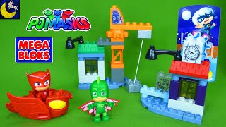 PJ Masks Mega Bloks Unboxing and Building Gekko Owlette Rescue Paw Patrol Spark Vehicles Kids Toys