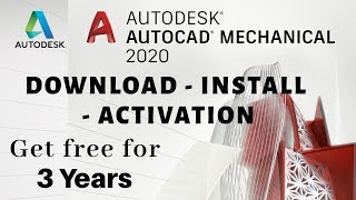 AutoCAD Mechanical 2020 : Download - Install - Activation | Free 3 Years Licence | Hindi