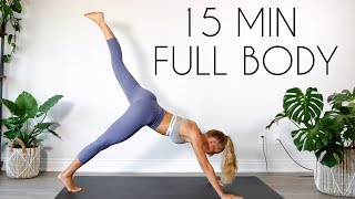 FULL BODY FAT BURN HIIT (NO JUMPING/APARTMENT FRIENDLY) 15 min Workout