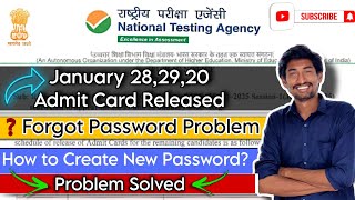 JEE Mains 2025 January 28,29,30 Admit card Released | Forgot Password Problem | TTG