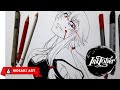 Speed Drawing Yuno Gasai || Mirai Nikki || INKTOBER Day 16