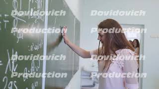 Girl schoolgirl washes board in classroom.