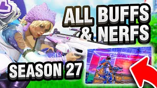 All Buffs & Nerfs Apex Season 27 – INSANE Valkyrie Rework, Horizon Glide, Rampart Speed Boost!