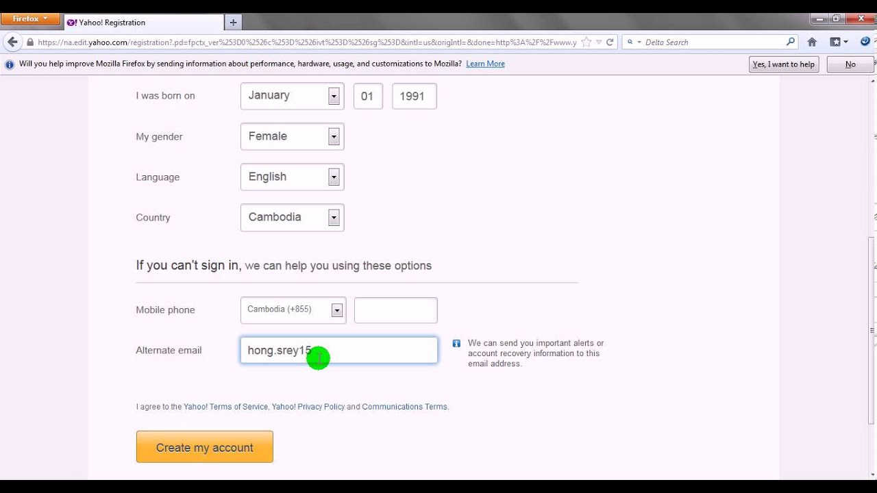 How To Create Yahoo E Mail - YouTube