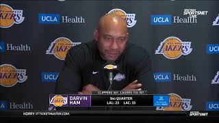 Darvin Ham postgame; Lakers lost to the LA Clippers