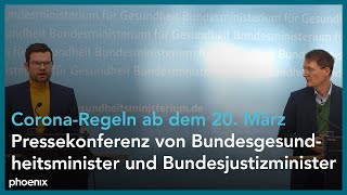 Gesundheitsminister Lauterbach und Justizminister Buschmann zur Novelle des Infektionsschutzgesetzes