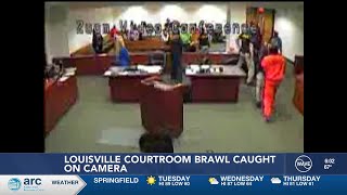 Video released of fight in Louisville courtroom