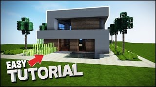 Minecraft House Tutorial: Realistic Modern House - Best House Tutorial