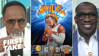 FIRST TAKE | Refs won the game for Knicks! - Shannon rips Stephen A. on Knicks'