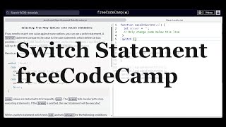 Switch Statements freeCodeCamp |JavaScript programming tutorial | #javascript #switchStatements
