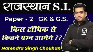Rajasthan S.I. | किस टॉपिक से कितने प्रश्न आएंगे | Strategy for Preparation | Narendra Singh Chouhan