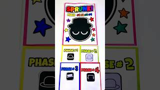 🌈SPRUNKI Black | ASMR Phase 1vs2vs3vs4 Squishy #blindbag #papercraft #sprunkiincredibox #squishy