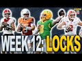 Week 12 LOCKS: Best Bets, Odds & Picks for College Football! | Tennessee-Georgia | Texas-Arkansas