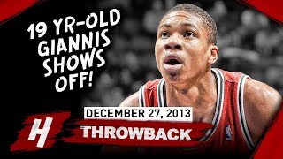 The Game 19 Yr-Old Rookie Giannis Antetokounmpo SHOWED OFF vs Nets 2013.12.27 - CRAZY Highlights!