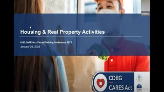 2022 CARES Act Conference: Basically CDBG-CV, Day 1, Session A: Housing and Real Property Activities