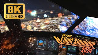 8K ULTRA HD | INSANE Night Landing in Las Vegas! Microsoft Flight Simualtor 2024