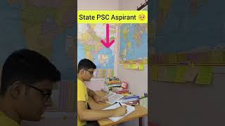 State PSC Aspirant Struggle 🥺😭#shorts #motivation #upsc #study #vlog #inspiration #story #ips #ias🎯