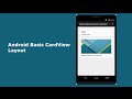 Android Basic CardView Layout