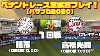 【パワプロ2020】対ロッテ１回戦：西武(高橋光成)対ロッテ(種市)【ペナントレース全試合プレイ】