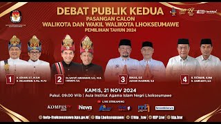 LIVE - Debat Publik Kedua Calon Walikota dan Wakil Walikota Lhokseumawe Pemilihan 2024