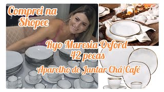 SUPER COMPRINHA NA SHOPEE/APARELHO DE JANTAR CHÁ/CAFÉ RYO MARESIA 42PEÇAS#comprasnashopee#ryomaresia