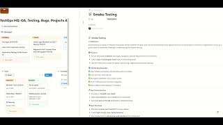Notion Template: TestOps HQ: QA, Testing, Bugs, Projects & Wikis