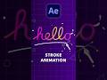 Handwritten Text Stroke Animation in After Effect #tutorial