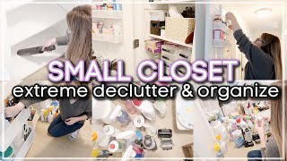 SMALL SPACE EXTREME DECLUTTER & ORGANIZE WITH ME 2022 /  KONMARI CLEANING DECLUTTERING & ORGANIZING