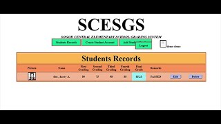 Simple Grading System in PHP | Source Code and Projects | Review