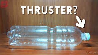 How much thrust can a plastic bottle produce?