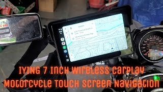 IYING 7 Inch Wireless CarPlay Motorcycle Portable Touch screen Waterproof Navigation Review