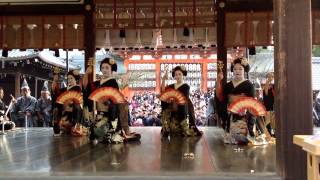 京都 八坂神社 節分祭 宮川町舞妓さん 舞奉納❗️ 2014.2.2