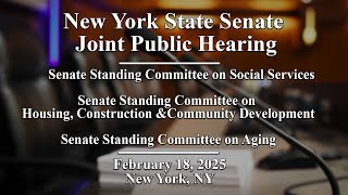 New York State Senate Joint Public Hearing - 02/18/2025