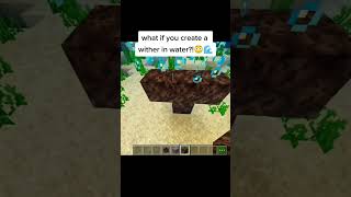 wither in water? #minecraft #shorts