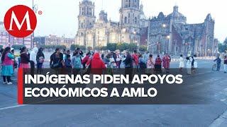 Comerciantes indígenas bloquean inmediaciones de Zócalo de CdMx