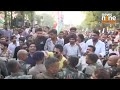 youth congress protests in raipur against amit shah police use water cannons news9