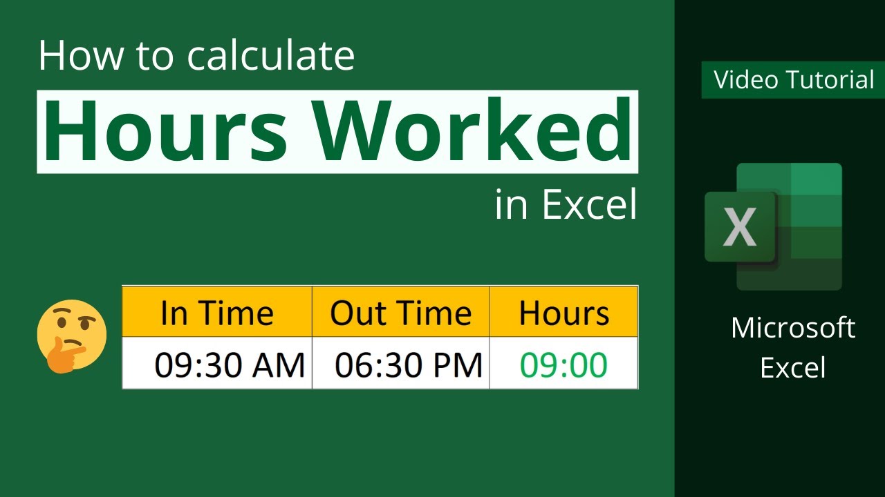 How To Calculate Total Hours Worked In A Year In Excel - Printable Online