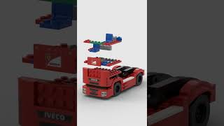 LEGO Scuderia Ferrari Truck 🚚 Satisfying Building Animation #shorts