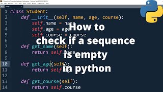 Check if a sequence is empty in python