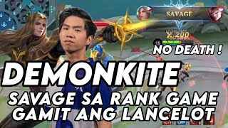 DEMONKITE SAVAGE SA RG GAMIT ANG LANCELOT - MLBB - GAMEPLAY