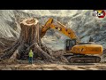 Extreme Dangerous Monster Stump Removal Excavator |  Fastest Stump Grinding Machine Wood Working #3