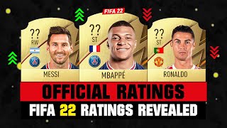 FIFA 22 | OFFICIAL FIFA 22 RATINGS REVEALED! 😱🔥 ft. Mbappe, Messi, Ronaldo… etc
