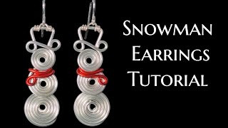 EASY Snowman Earrings: Wire Wrapping Tutorial: DIY Jewelry