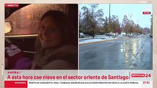 AHORA | A esta hora cae nieve en Lo Barnechea y Las Condes