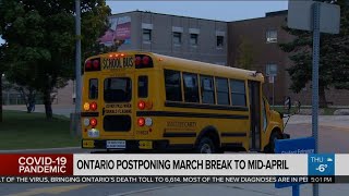 Ontario postponing March Break until mid-April