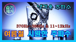 더위를 날리는 차갑고 시원한 주파수 5시간 초음파[370Hz~380Hz \u0026 11~12kHz] Sound 습기제거, 냉각용 asmr 명상음악 광고없음