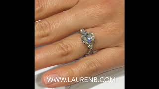 2.55 Ct Oval Diamond 3-Stone Engagement Ring